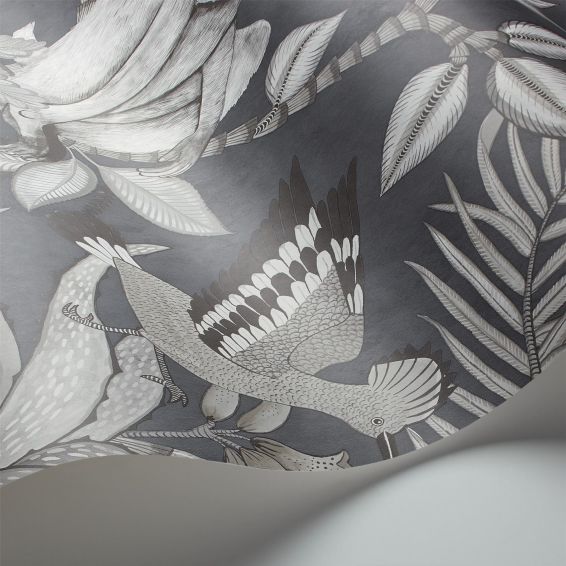 Savuti Wallpaper 1002 by Cole & Son in Soot Grey