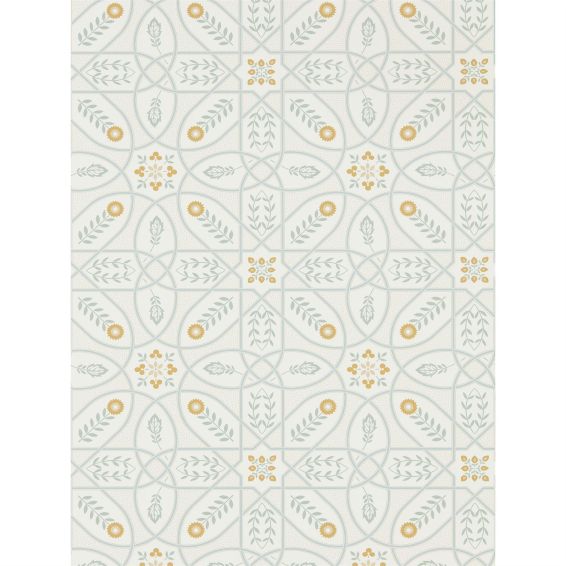 Brophy Trellis Wallpaper 216700 by Morris & Co in Ivory Sage Green