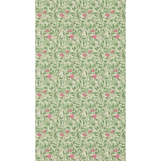 Arbutus Wallpaper 214720 by Morris & Co in Olive Pink