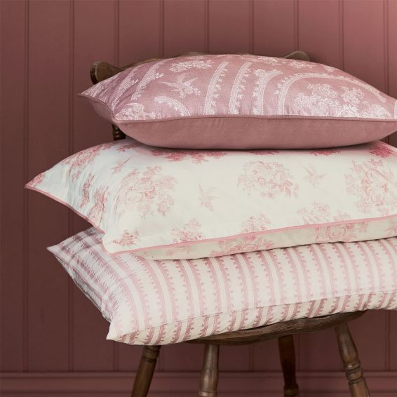 Asiatic Pheasants Cushion by Burleigh X Bedeck of Belfast in Pink