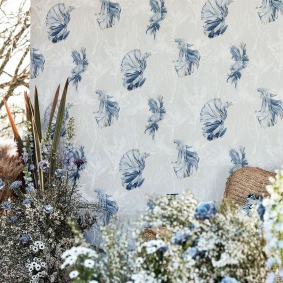 Halfmoon Wallpaper 112766 by Harlequin in Stillness Indigo
