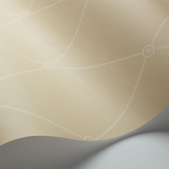Large Georgian Rope Trellis Wallpaper 100 13063 by Cole & Son in Straw