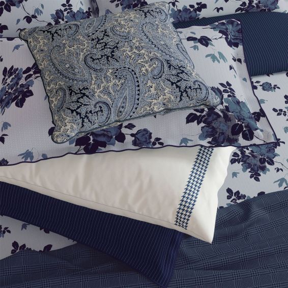 Freya Cushion by Bedeck of Belfast in Midnight Blue