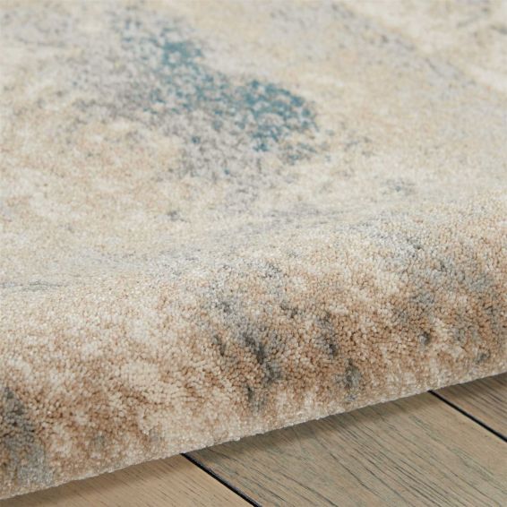 Maxell MAE17 Abstract Rugs by Nourison in Ivory Teal Blue