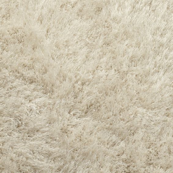 Extravagance Shaggy Modern Plain Rugs in Ivory