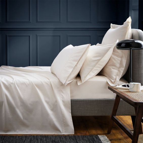 Plain Oxford Pillowcase By Bedeck of Belfast in Cashmere Cream