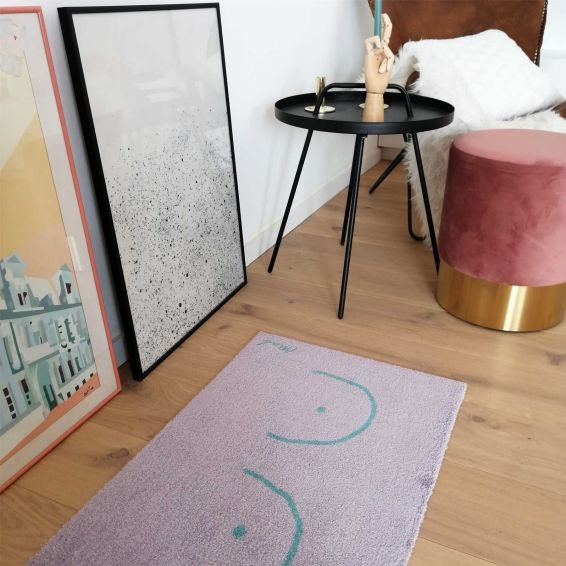Pola Boobie Washable Floor Mats in Lilac Purple