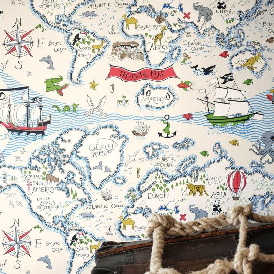 Treasure Map Wallpaper 214040 by Sanderson in Vanilla Multi