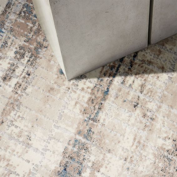 Calvin Klein Infinity Rugs CK022 IFN04 in Ivory Blue