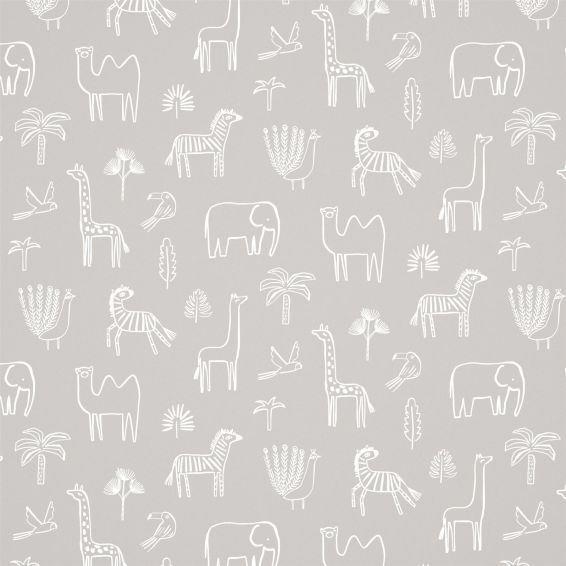 Funky Jungle Wallpaper 112629 by Harlequin in Stone Grey