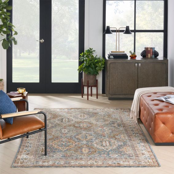 Sahar SHR01 Traditional Persian Rugs by Nourison in Blue