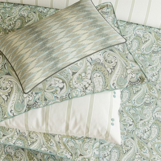 Alessie Cushion by Bedeck of Belfast in Chambray Green