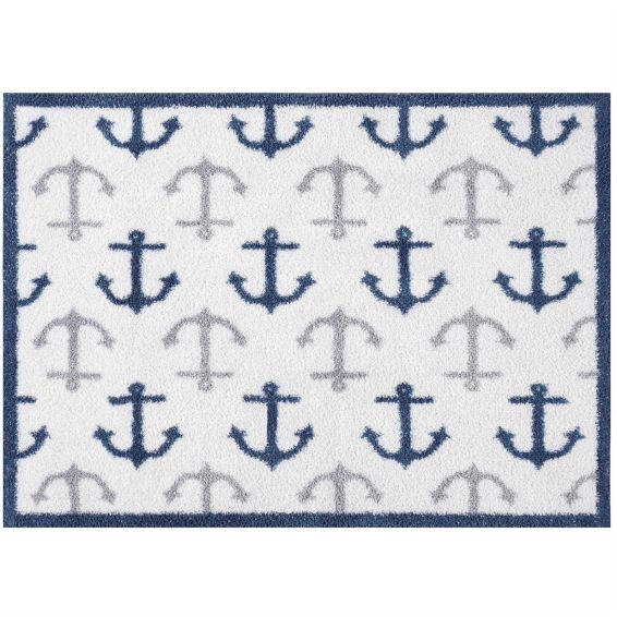 Bathroom Anchor Mats in Blue by Turtlemat