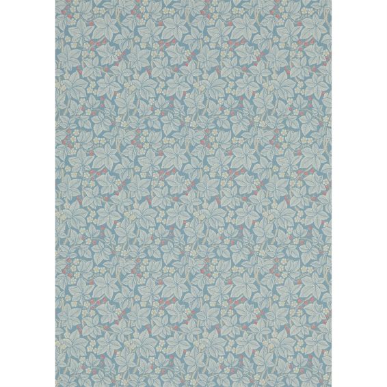 Bramble Floral Wallpaper 214698 by Morris & Co in Blue