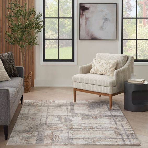 Sustainable Trend SUT02 Abstract Rugs by Nourison in Ivory Multi