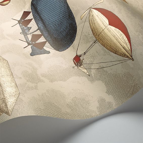 Macchine Volanti Wallpaper 2 Roll Set 10020 by Cole & Son in Stone