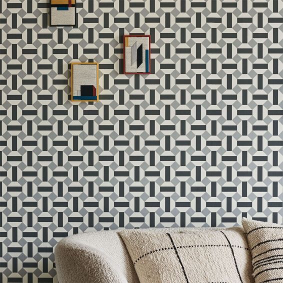 Alicatado Wallpaper 117 12036 by Cole & Son in Soot Snow