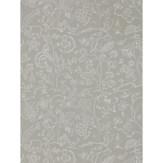 Middlemore Wallpaper 216697 by Morris & Co in Linen Chalk White