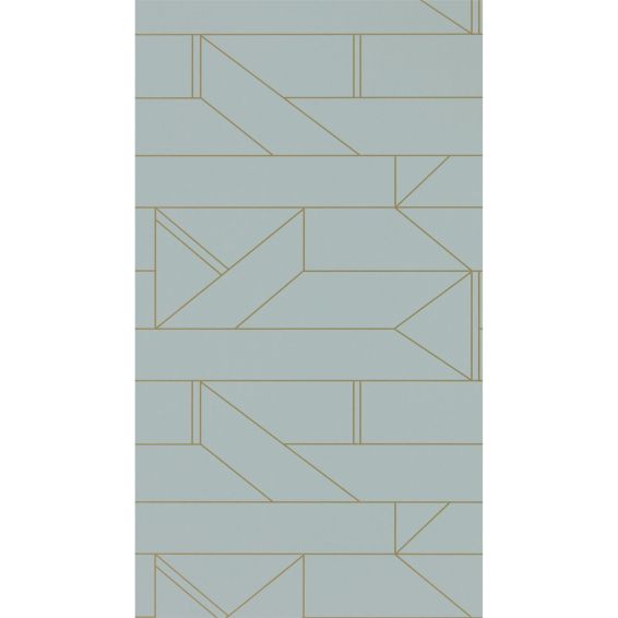 Barbican Geometric Wallpaper 112016 by Scion in Fossil grey