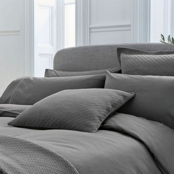 Andaz Plain Egyptian Cotton Bedding in Charcoal Grey