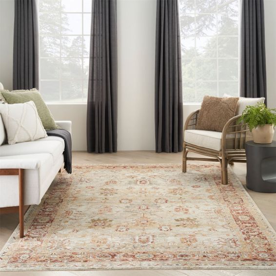 Sahar SHR02 Traditional Persian Rugs by Nourison in Ivory