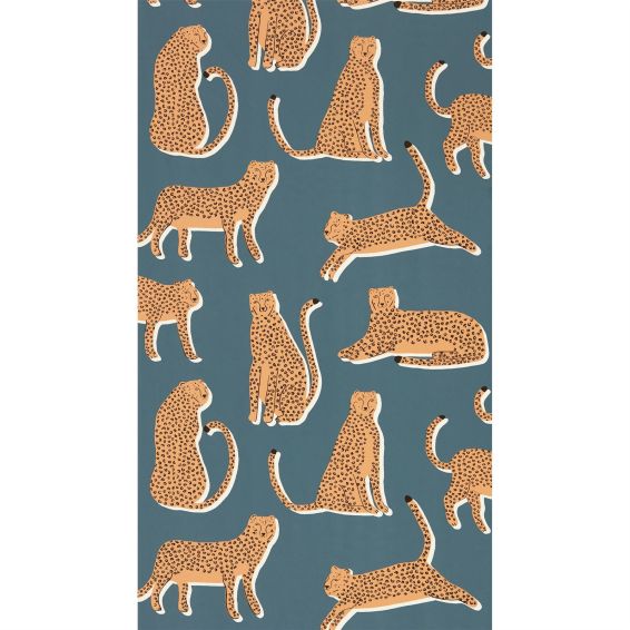Lionel Wallpaper 112206 by Scion in Denim Blue