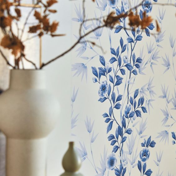 Lady Alford Wallpaper 112898 by Harlequin in Porcelain China Blue