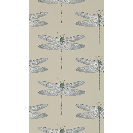 Demoiselle Wallpaper 111241 by Harlequin in Jute Slate Grey