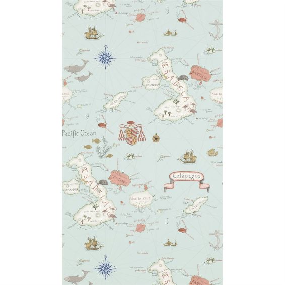 Galapagos Wallpaper 213364 by Sanderson in Ocean Blue