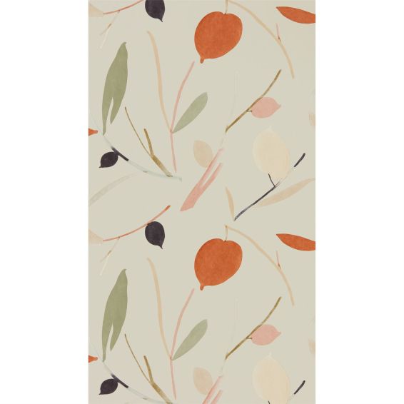 Oxalis Wallpaper 111996 by Scion in Spice Raffia