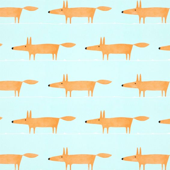 Mr Fox Wallpaper 112269 by Scion in Auburn Orange
