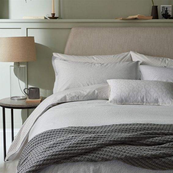 Silva Organic Cotton Bedding and Pillowcase By Murmur in Cloud Grey