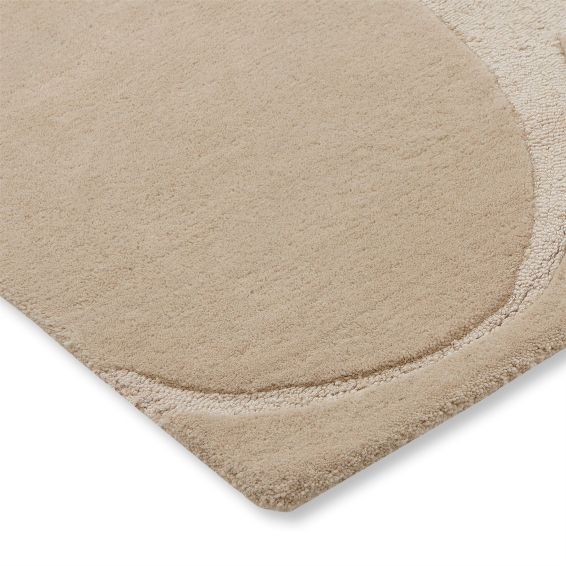 Renaissance Geometric Wool Rugs 39008 by Wedgwood in Beige
