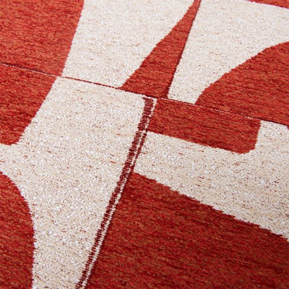 Louis De Poortere Designer Papercut Rugs in 9364 Rust Orange