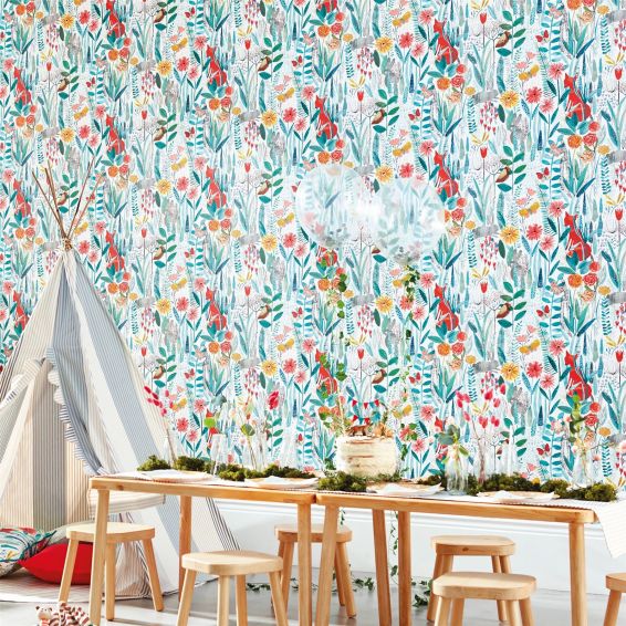 Hide and Seek Wallpaper 112633 by Harlequin in Poppy Marine Ochre