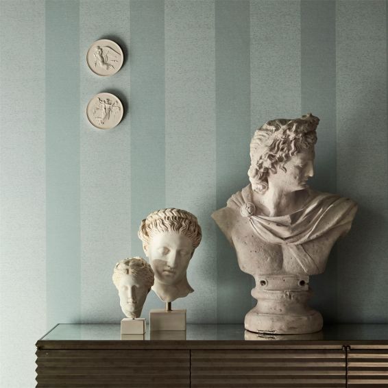 Ormonde Stripe Wallpaper 312941 by Zoffany in La Siene Blue
