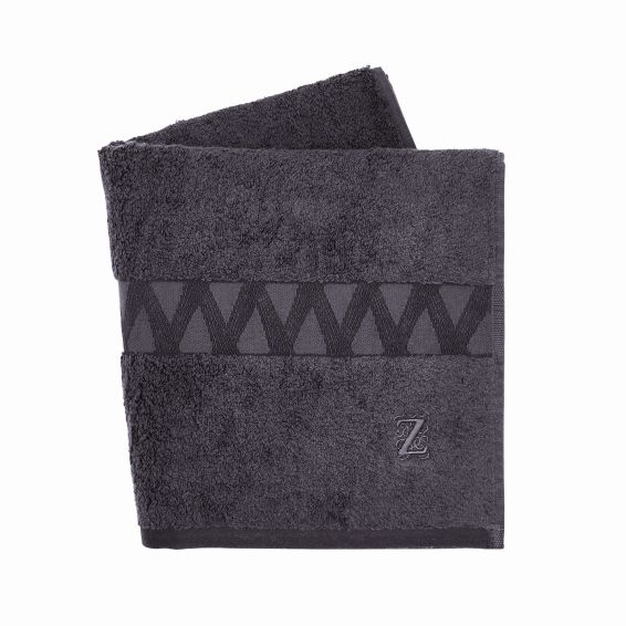 Kanoko Organic Cotton Towels by Zoffany in Bone Black