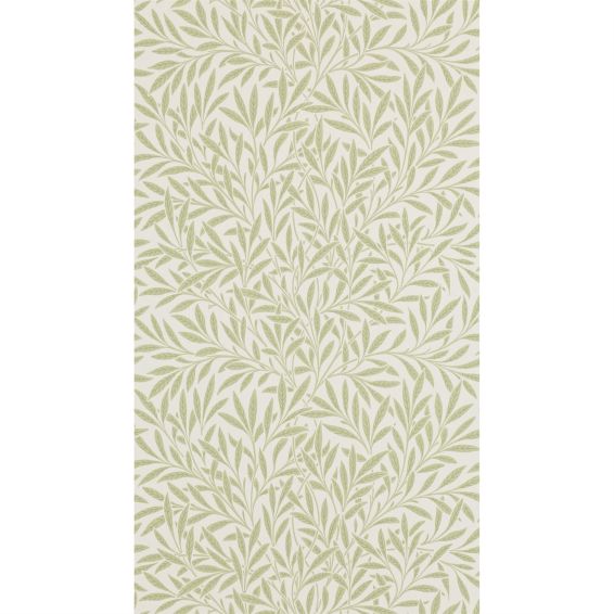 Willow Leaf Wallpaper 210383 by Morris & Co in Olive Green