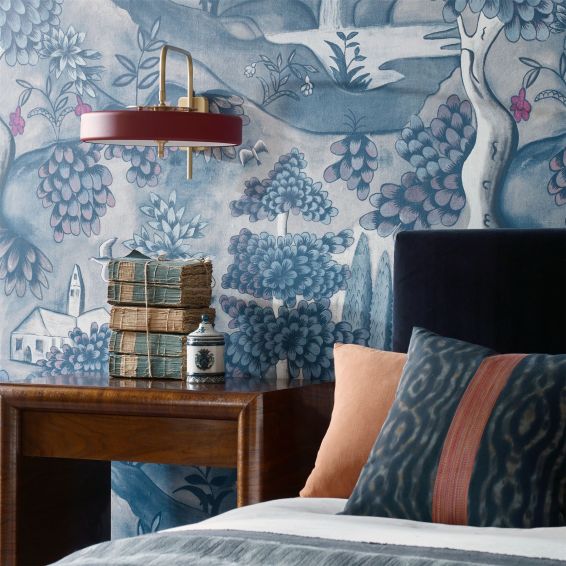 Verdure Wallpaper 313020 by Zoffany in Indigo Blue