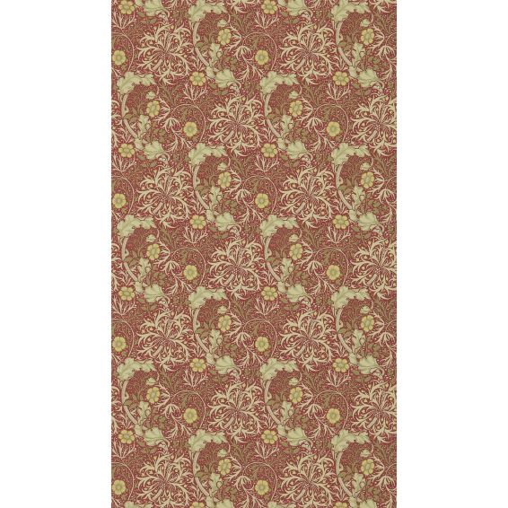 Seaweed Wallpaper 214712 by Morris & Co in Red Gold Yellow