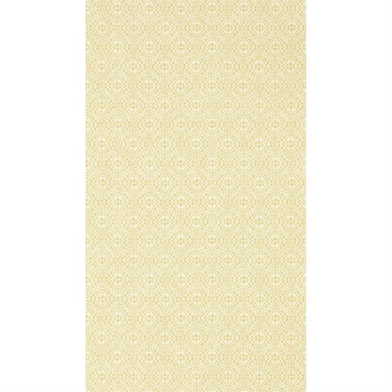 Pinjara Trellis Wallpaper 216786 by Sanderson in Woad Yellow