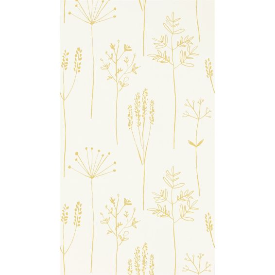 Stipa Leaf Wallpaper 112021 by Scion in Honey Yellow