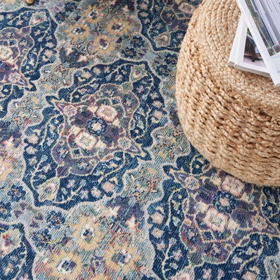 Ankara Global Circular Rugs ANR16 in Navy Multi