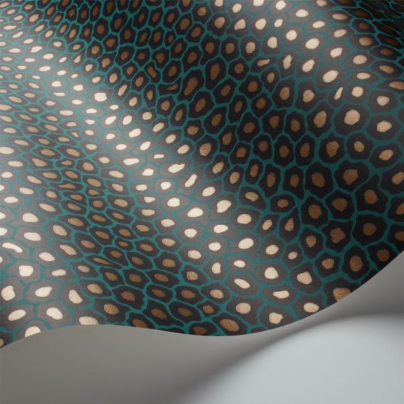 Senzo Spot Wallpaper 6033 by Cole & Son in Teal Green