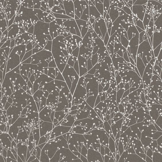 Gypsophila Wallpaper 120369 by Clarissa Hulse in Mocha Silver