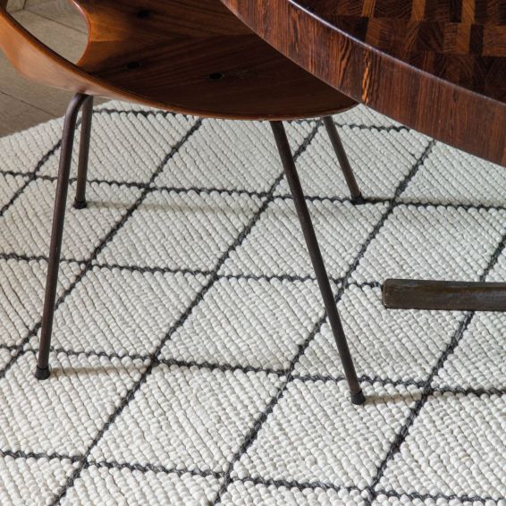 Transform Rugs 229 001 100 by Ligne Pure in Ivory and Charcoal Grey