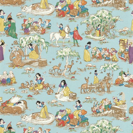 Snow White Wallpaper 217274 by Disney Home x Sanderson in Puddle Blue