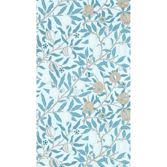Fruit Wallpaper 217084 by Morris & Co in Slate Vellum Blue