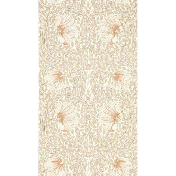 Pimpernel Wallpaper 217064 by Morris & Co in Cochineal Pink