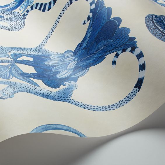 Khulu Vases Wallpaper 12059 by Cole & Son in Ink Blue